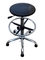Black  PU Leather Lab Chairs With Wheels 400 - 600mm Adjustable Height