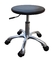 Black  PU Leather Lab Chairs With Wheels 400 - 600mm Adjustable Height